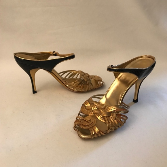 Gucci Gold and black patent mules - Picture 8 of 8